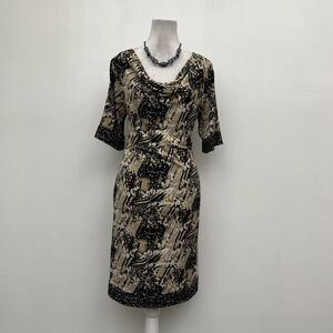 Style & Co Women’s Petite Shift Dress Size L Short Sleeve Cowl  Neck Pullover